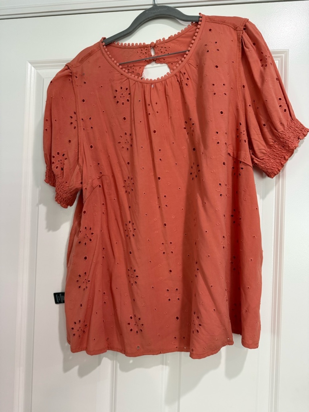 torrid Terracotta Eyelet Peasant Blouse